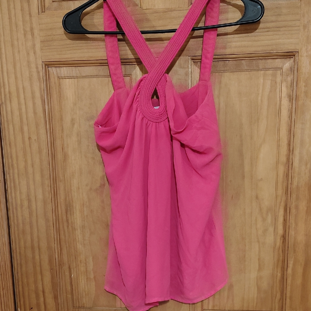 Naked Zebra Vibrant Pink Cross-Back Camisole